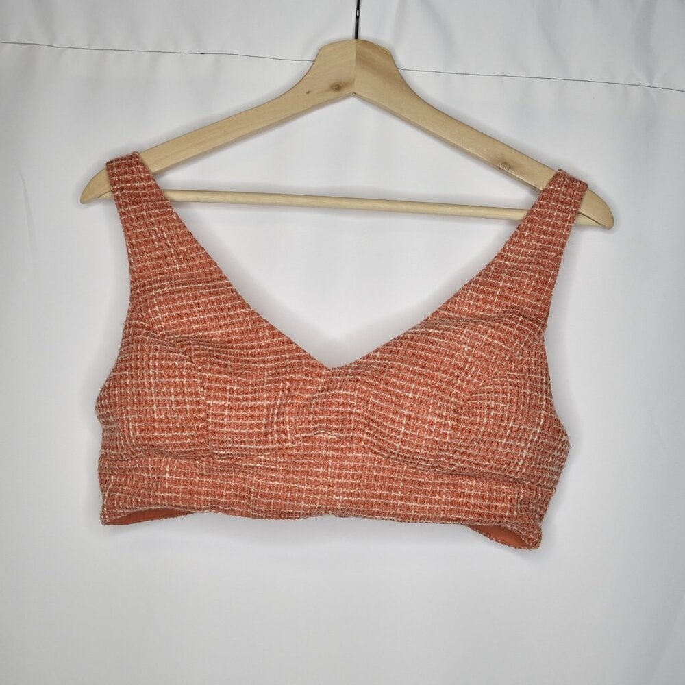 Showpo Women's Top Cropped Bralette Tweed Orange
